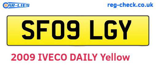 SF09LGY are the vehicle registration plates.