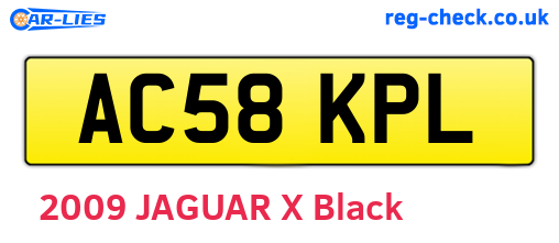 AC58KPL are the vehicle registration plates.