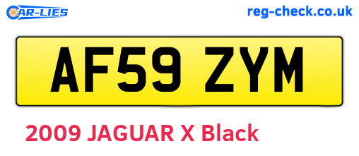 AF59ZYM are the vehicle registration plates.