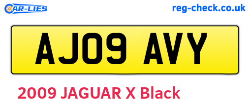 AJ09AVY are the vehicle registration plates.