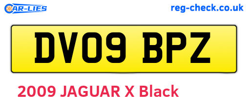 DV09BPZ are the vehicle registration plates.
