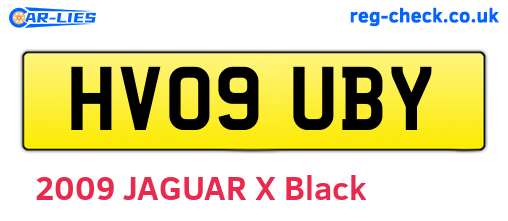 HV09UBY are the vehicle registration plates.