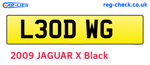 L30DWG are the vehicle registration plates.