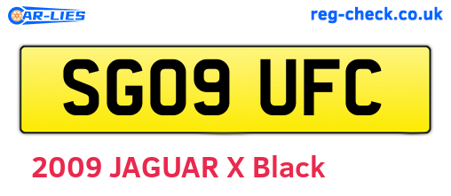 SG09UFC are the vehicle registration plates.