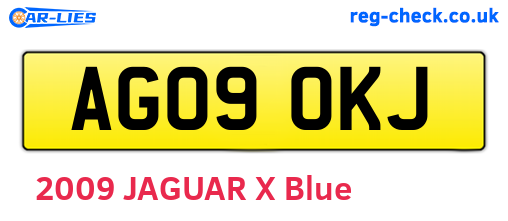 AG09OKJ are the vehicle registration plates.