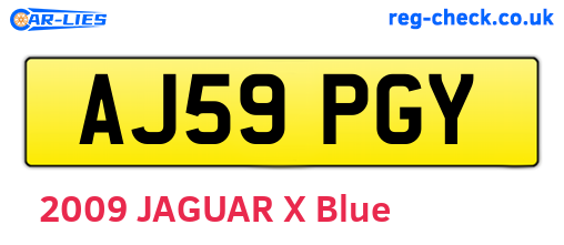 AJ59PGY are the vehicle registration plates.