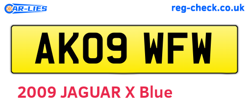 AK09WFW are the vehicle registration plates.