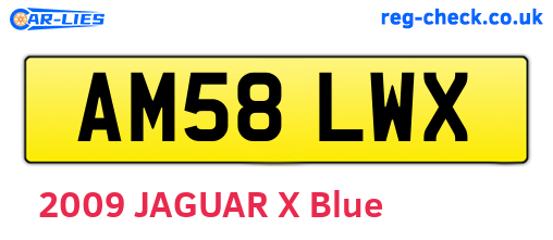 AM58LWX are the vehicle registration plates.