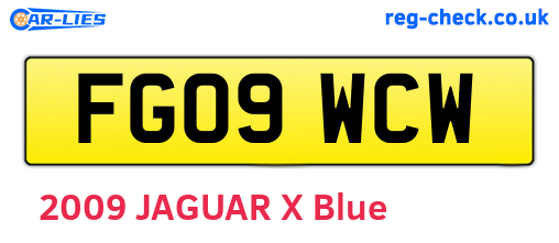 FG09WCW are the vehicle registration plates.
