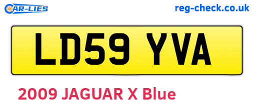 LD59YVA are the vehicle registration plates.