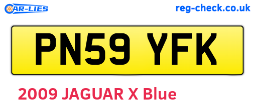PN59YFK are the vehicle registration plates.