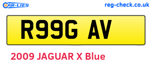 R99GAV are the vehicle registration plates.
