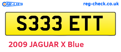 S333ETT are the vehicle registration plates.