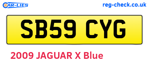 SB59CYG are the vehicle registration plates.