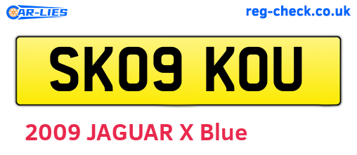 SK09KOU are the vehicle registration plates.