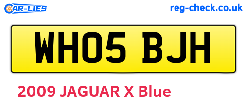 WH05BJH are the vehicle registration plates.