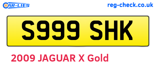 S999SHK are the vehicle registration plates.