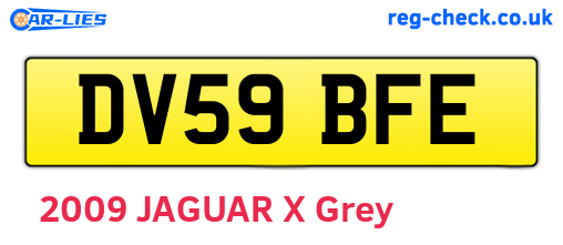 DV59BFE are the vehicle registration plates.