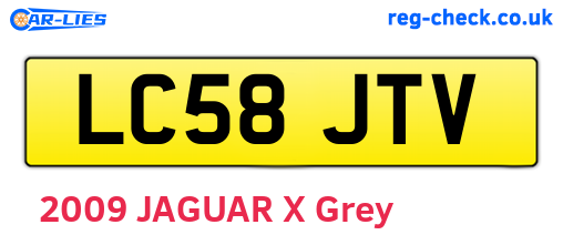LC58JTV are the vehicle registration plates.