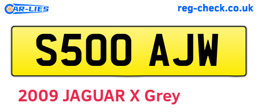 S500AJW are the vehicle registration plates.