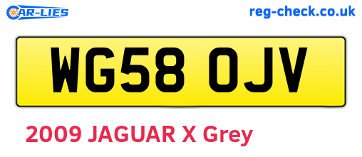 WG58OJV are the vehicle registration plates.