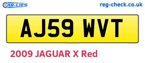 AJ59WVT are the vehicle registration plates.