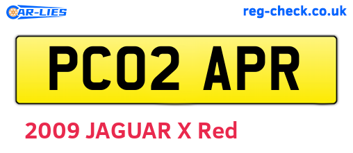 PC02APR are the vehicle registration plates.