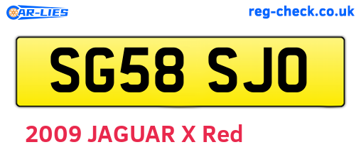 SG58SJO are the vehicle registration plates.