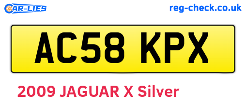 AC58KPX are the vehicle registration plates.