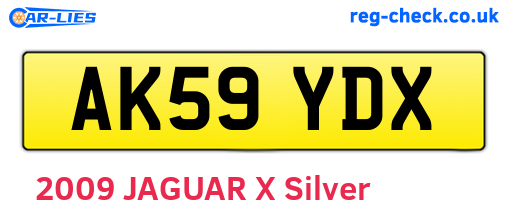 AK59YDX are the vehicle registration plates.