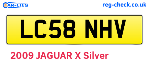 LC58NHV are the vehicle registration plates.