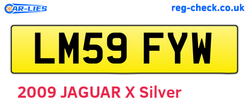 LM59FYW are the vehicle registration plates.