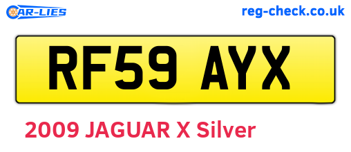RF59AYX are the vehicle registration plates.
