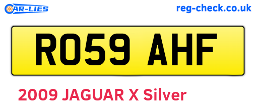 RO59AHF are the vehicle registration plates.