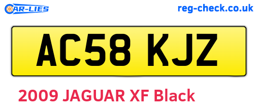 AC58KJZ are the vehicle registration plates.