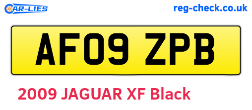 AF09ZPB are the vehicle registration plates.
