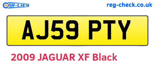AJ59PTY are the vehicle registration plates.