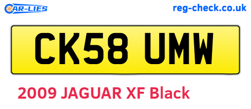CK58UMW are the vehicle registration plates.