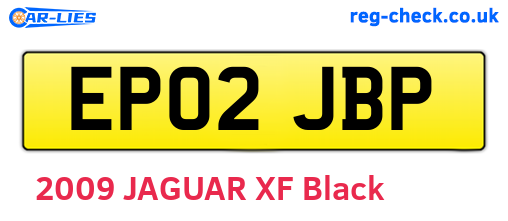 EP02JBP are the vehicle registration plates.