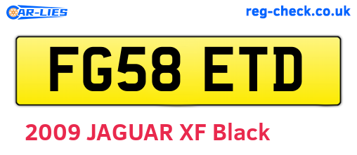 FG58ETD are the vehicle registration plates.
