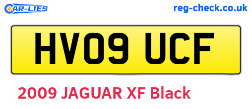 HV09UCF are the vehicle registration plates.