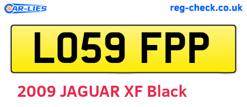 LO59FPP are the vehicle registration plates.