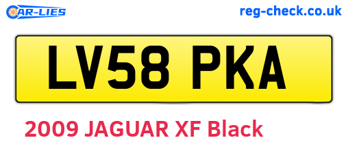 LV58PKA are the vehicle registration plates.