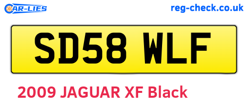 SD58WLF are the vehicle registration plates.