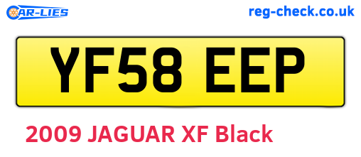 YF58EEP are the vehicle registration plates.