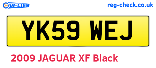 YK59WEJ are the vehicle registration plates.