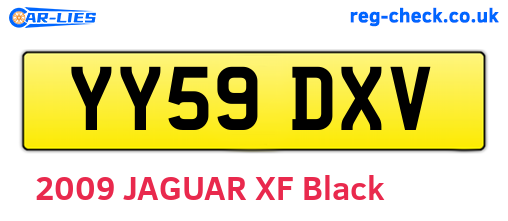 YY59DXV are the vehicle registration plates.