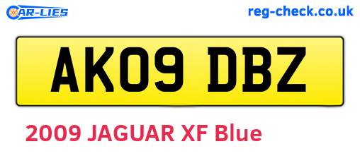 AK09DBZ are the vehicle registration plates.