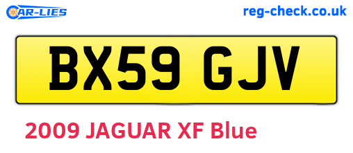 BX59GJV are the vehicle registration plates.