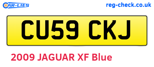 CU59CKJ are the vehicle registration plates.